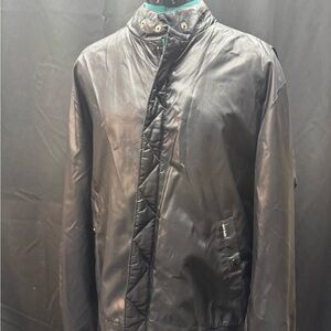 Men's Sleek Black Windbreaker Jacket